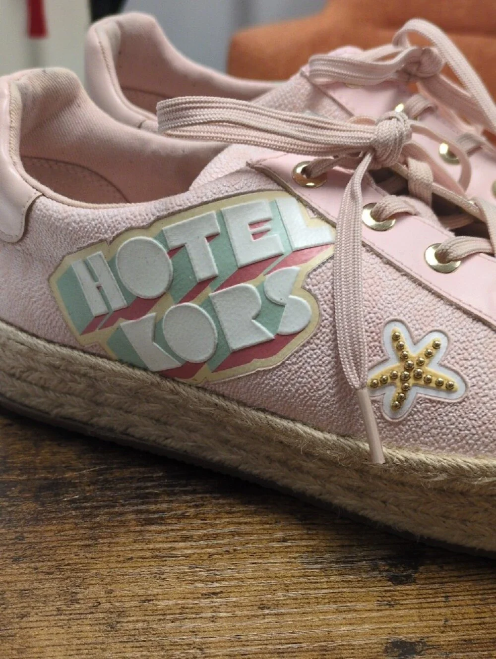 Michael Kors Light Pink 'Hotel Kors' Espadrille Sneaker/8M